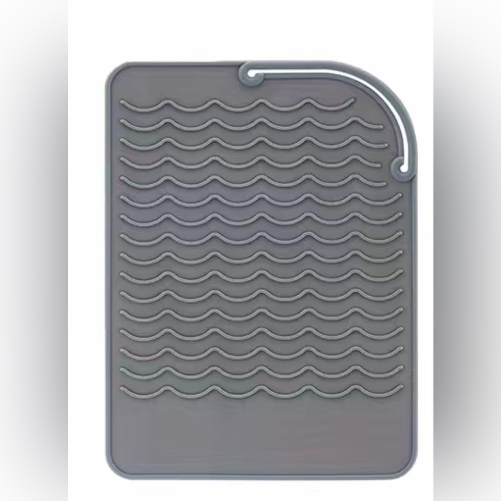 Heat Resistant Silicone Mat for Heated Hair Tools; grey; NIP FINAL FIRM PRICE